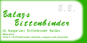 balazs bittenbinder business card